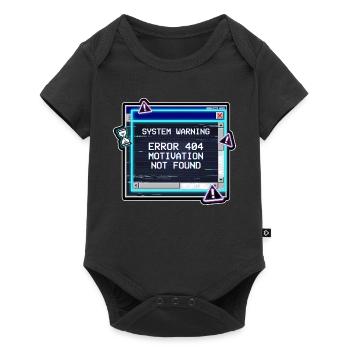Error 404 Motivation Glitch - Baby Premium short-sleeve bodysuit - black - Front