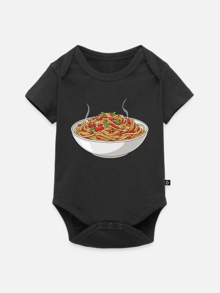 Spaghetti Dampftraum - Baby Premium Kurzarmbody - Schwarz