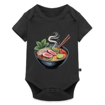 Ramen bowl with lamb and lime - Baby Premium short-sleeve bodysuit - black - Front