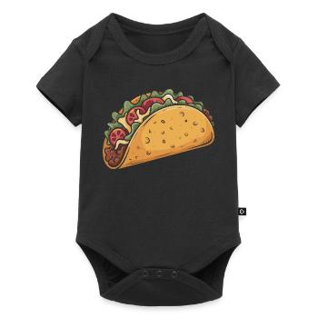 Cartoon Taco Fiesta - Body à manches courtes Premium Bébé - noir - Devant