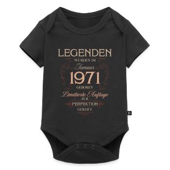 Légende du 55e anniversaire Janvier Né en 1971 - Body à manches courtes Premium Bébé - noir - Devant