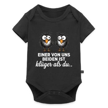 One of us is smarter than you! - Baby Premium short-sleeve bodysuit - black - Front
