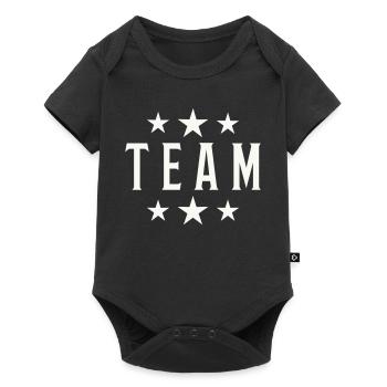 Team Vintage Star Logo - Baby Premium short-sleeve bodysuit - black - Front