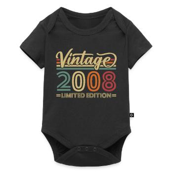 Vintage 2008 Vintage Retro Birthday Gifts - Baby Premium short-sleeve bodysuit - black - Front