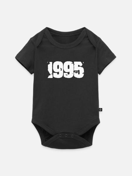 1995 - Baby Premium Kurzarmbody - Schwarz