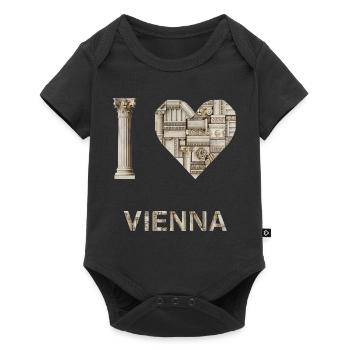 Wien – Monumentale Architektur - Baby Premium Kurzarmbody - Schwarz - Vorne