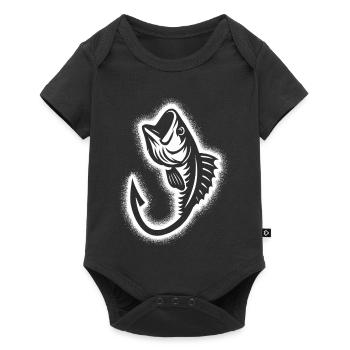 Pêcheur, pêcheur, pêcheurs, pêcheurs masculins - Body à manches courtes Premium Bébé - noir - Devant