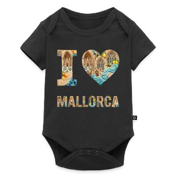 Mallorca – Mediterranean Architecture - Baby Premium short-sleeve bodysuit - black - Front