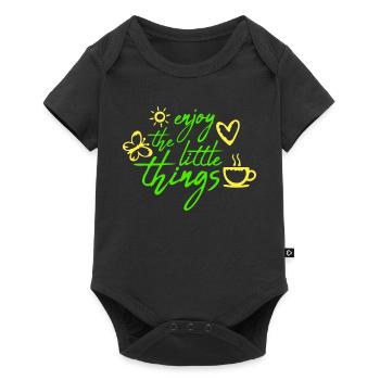 Enjoy The Little Things Gratitude Mindfulness - Baby Premium short-sleeve bodysuit - black - Front