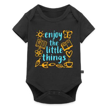 Enjoy The Little Things Gratitude Mindfulness - Baby Premium short-sleeve bodysuit - black - Front