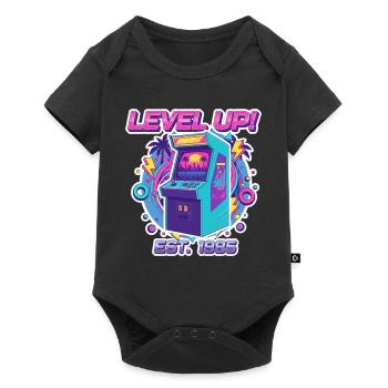 Level Up 1985 – Retro Arcade Automat Design - Baby Premium short-sleeve bodysuit - black - Front