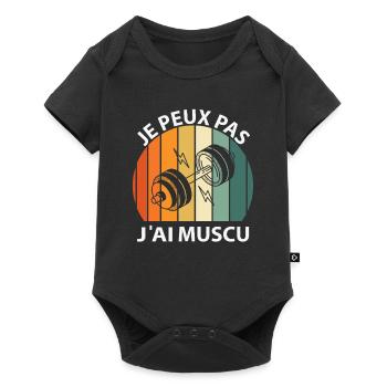 I can't I have Bodybuilding - Baby Premium short-sleeve bodysuit - black - Front