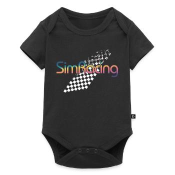 SimRacing Gradient Logo - Baby Premium short-sleeve bodysuit - black - Front