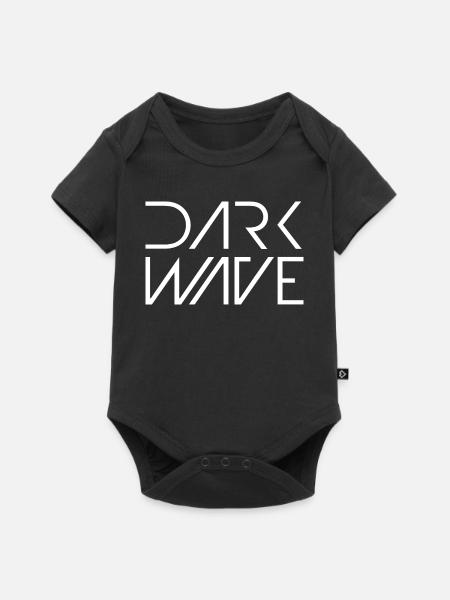 Dunkelwellen-Geometrischer Tee - Baby Premium Kurzarmbody - Schwarz