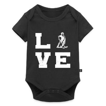 Motif emblématique du floorball - Body à manches courtes Premium Bébé - noir - Devant