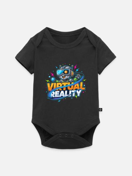 Virtual-Reality Gaming Technologie Kidstyle - Baby Premium Kurzarmbody - Schwarz