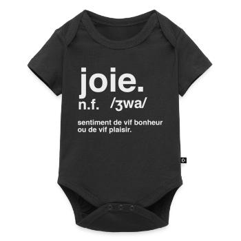 Joy Dictionary Style Definition - Baby Premium short-sleeve bodysuit - black - Front