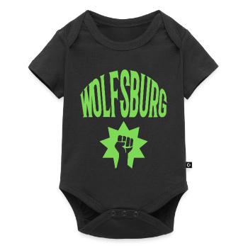 Wolfsburg - Baby Premium Kurzarmbody - Schwarz - Vorne
