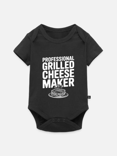 Professioneller Käsegegrillter - Baby Premium Kurzarmbody - Schwarz