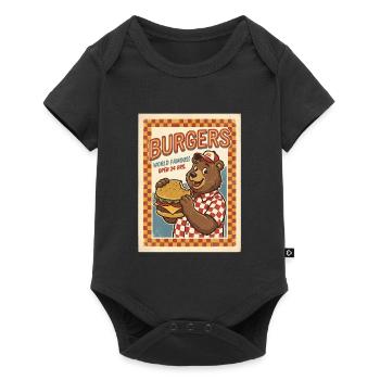 Burgers World Famous Open 24 Hrs Bears Diner - Baby Premium short-sleeve bodysuit - black - Front