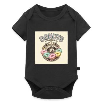 Donuts Raccoons Famous Cute Raccoon Donuts - Baby Premium short-sleeve bodysuit - black - Front