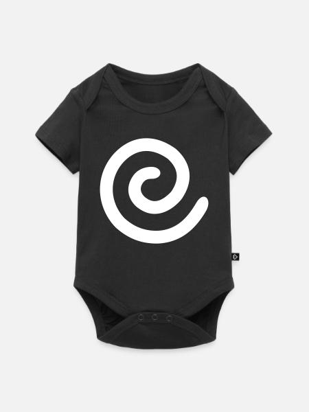 Monochrome Spirale - Baby Premium Kurzarmbody - Schwarz