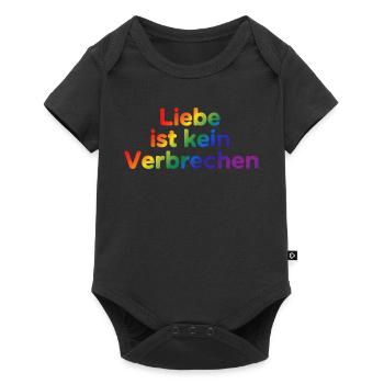 Love Is Not a Crime – Pride Statement - Baby Premium short-sleeve bodysuit - black - Front