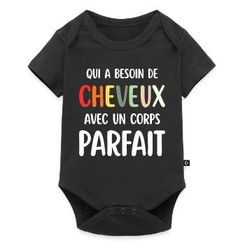 Man Humour Bald Gift Man Humour Joke Baldness - Baby Premium short-sleeve bodysuit - black - Front