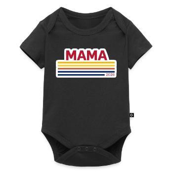 Maman 2026 Rétro - Body à manches courtes Premium Bébé - noir - Devant