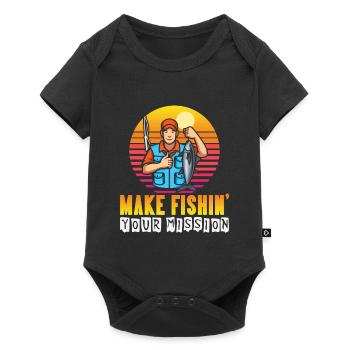 Pêcheur, pêcheur, dits, Petri Heil - Body à manches courtes Premium Bébé - noir - Devant
