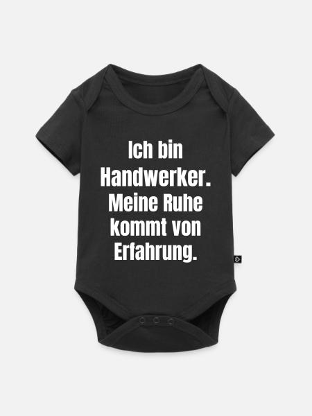 Handwerker Ruhe durch Erfahrung - Baby Premium Kurzarmbody - Schwarz