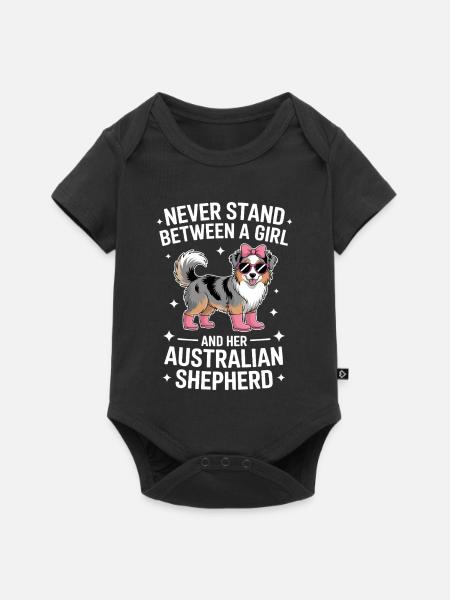 Australian Shepherd Spruch Shepherd Geschenk - Baby Premium Kurzarmbody - Schwarz