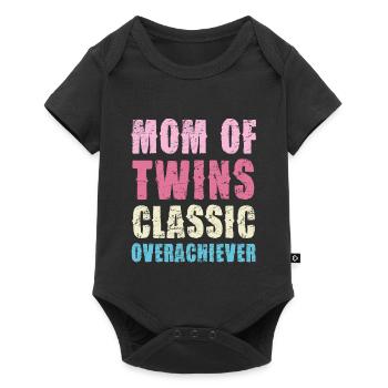 Mom of Twins – Classic High-Flyer - Baby Premium short-sleeve bodysuit - black - Front