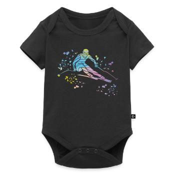 Alpine skiing Winter sports Nordic skiing - Baby Premium short-sleeve bodysuit - black - Front