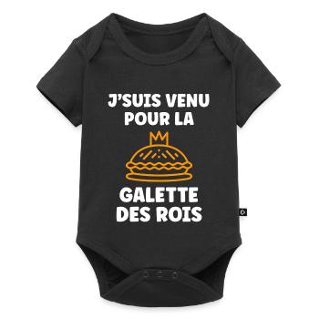 Humour galette des rois - Body à manches courtes Premium Bébé - noir - Devant