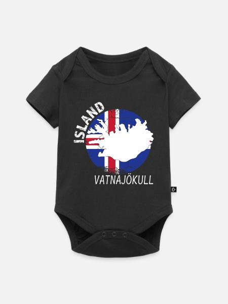 Vatnajökull - Baby Premium Kurzarmbody - Schwarz