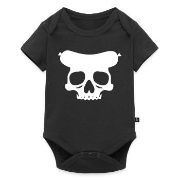 Wurst Skull - Baby Premium Kurzarmbody - Schwarz - Vorne