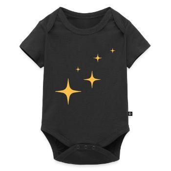 Sparkle - Glitter - Stars - Baby Premium short-sleeve bodysuit - black - Front