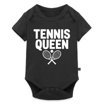 Reine du tennis - Body à manches courtes Premium Bébé - noir - Devant