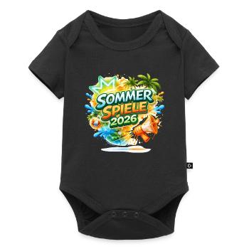 Sommer Spiele 2026 Tropen-Logo - Baby Premium short-sleeve bodysuit - black - Front