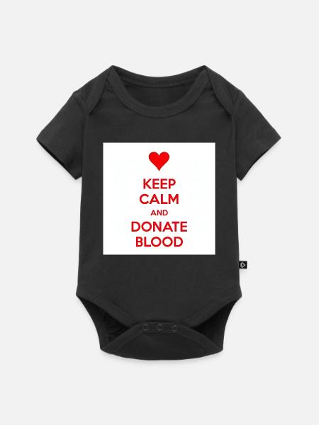 Calm Heart spenden Sie Blut - Baby Premium Kurzarmbody - Schwarz