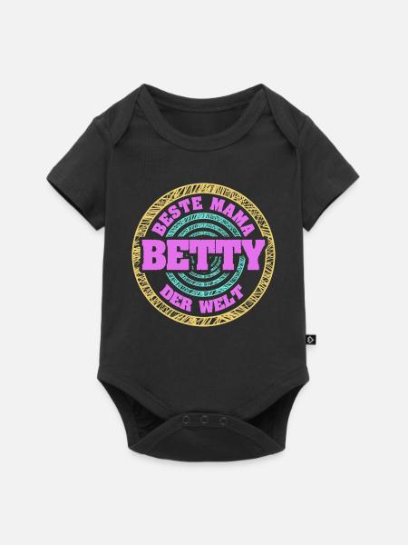 Mutter Betty - Baby Premium Kurzarmbody - Schwarz
