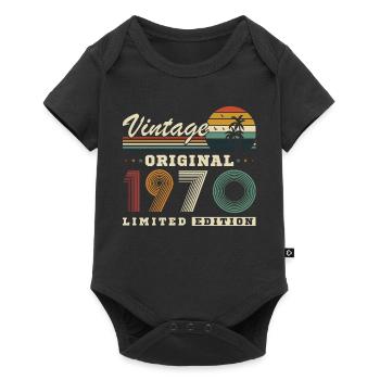 Original 1970's Vintage Vintage Retro Birthday - Baby Premium short-sleeve bodysuit - black - Front