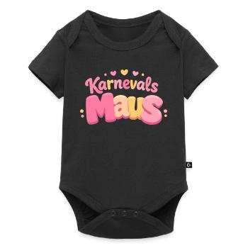 Karnevalsmaus Kölsche Mädsche – Karneval Köln - Baby Premium Kurzarmbody - Schwarz - Vorne