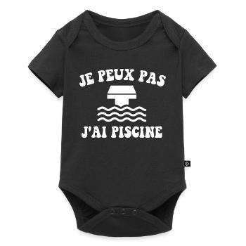 I can't I have a swimming pool - Baby Premium short-sleeve bodysuit - black - Front