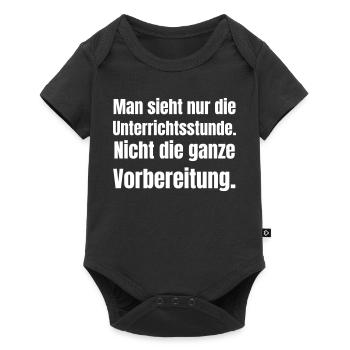 Seulement la leçon, pas la préparation - Body à manches courtes Premium Bébé - noir - Devant
