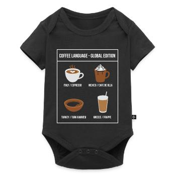 Coffee Language Global Edition - Baby Premium short-sleeve bodysuit - black - Front