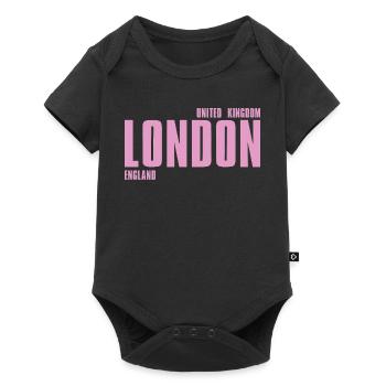 London Pink Bold Typography - Baby Premium short-sleeve bodysuit - black - Front