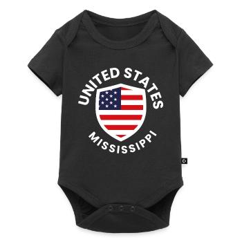 USA Mississippi Shield Design - Baby Premium short-sleeve bodysuit - black - Front