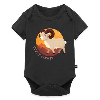 Pouvoir bouclé du Bélier - Body à manches courtes Premium Bébé - noir - Devant